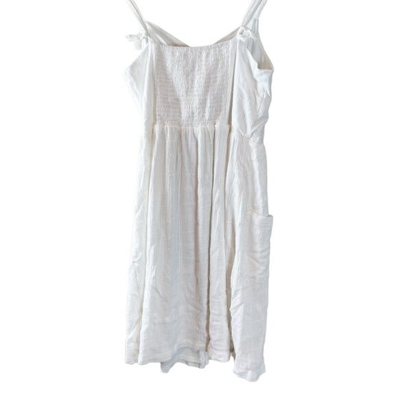 LC Lauren Conrad Button Front Dress Sz M‎ White - Picture 5 of 8